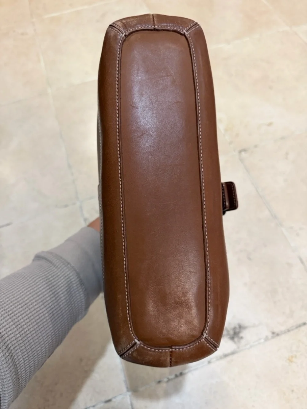 VTG Y2K COACH 7463 Hampton Soho Hobo Brown Leather Shoulder Bag Purse w/ Tag - Picture 6 of 7